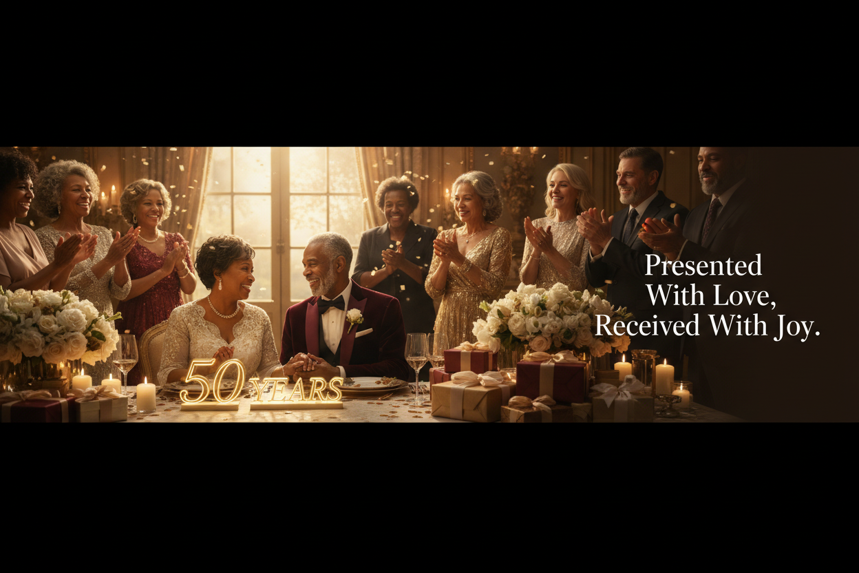 50th Anniversary Black Couple
